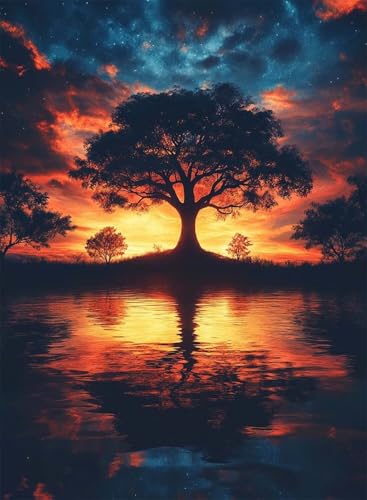 Diamond Painting Sonnenuntergang Diamond Painting Erwachsene, Crystal Art Baum Muster Design 5D DIY Vollbohrer Diamanten Malerei Stickerei Kreuzstich Basteln für Deko Wohnzimmer 40x50cm -hjw250898 Diamond Painting Sonnenuntergang Diamond Painting Erwachsene, Crystal Art Baum Muster Design 5D DIY Vollbohrer Diamanten Malerei Stickerei Kreuzstich Basteln für Deko Wohnzimmer 40x50cm -hjw250898 von HENJGWEG