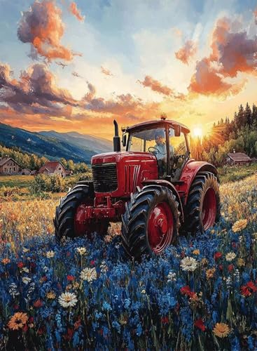 Diamond Painting Traktor Diamond Painting Erwachsene, Crystal Art Blumen Muster Design 5D DIY Runder Vollbohrer Diamanten Malerei Stickerei Kreuzstich Basteln für Deko Wohnzimmer 90×120cm -hjw2508UI Diamond Painting Traktor Diamond Painting Erwachsene, Crystal Art Blumen Muster Design 5D DIY Runder Vollbohrer Diamanten Malerei Stickerei Kreuzstich Basteln für Deko Wohnzimmer 90×120cm -hjw2508UI von HENJGWEG