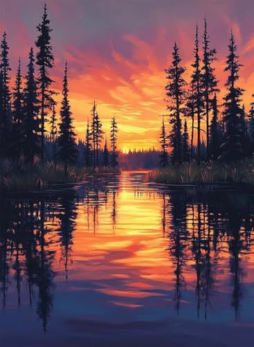 Diamond Painting Wald Diamond Painting Erwachsene, Crystal Art Sonnenuntergang Muster Design 5D DIY Vollbohrer Diamanten Malerei Stickerei Kreuzstich Basteln für Deko Wohnzimmer 50x70 cm -hjw25087L Diamond Painting Wald Diamond Painting Erwachsene, Crystal Art Sonnenuntergang Muster Design 5D DIY Vollbohrer Diamanten Malerei Stickerei Kreuzstich Basteln für Deko Wohnzimmer 50x70 cm -hjw25087L von HENJGWEG
