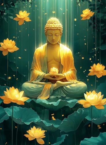 Diamond Painting Zen Diamond Painting Erwachsene, Crystal Art Lotus Muster Design 5D DIY Runder Vollbohrer Diamanten Malerei Stickerei Kreuzstich Basteln für Deko Wohnzimmer 40x50cm -hjw2508W41K8 Diamond Painting Zen Diamond Painting Erwachsene, Crystal Art Lotus Muster Design 5D DIY Runder Vollbohrer Diamanten Malerei Stickerei Kreuzstich Basteln für Deko Wohnzimmer 40x50cm -hjw2508W41K8 von HENJGWEG