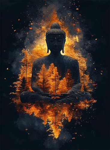 Diamond Painting Zen Diamond Painting Erwachsene, Crystal Art Wald Muster Design 5D DIY Runder Vollbohrer Diamanten Malerei Stickerei Kreuzstich Basteln für Deko Wohnzimmer 100×135cm -hjw2508FZ Diamond Painting Zen Diamond Painting Erwachsene, Crystal Art Wald Muster Design 5D DIY Runder Vollbohrer Diamanten Malerei Stickerei Kreuzstich Basteln für Deko Wohnzimmer 100×135cm -hjw2508FZ von HENJGWEG