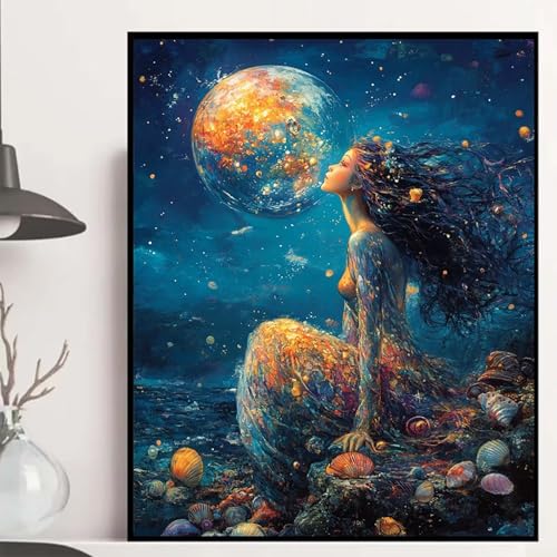 Frau Diamond Painting 50x70cm, Verträumt Diamond Painting Erwachsene Anfänger 5D DIY Runder Vollbohrer Diamanten Malerei Mosaik Bastelset Erwachsene für Zimmer Deko, Geschenke für Frauen -hjw2508HZ Frau Diamond Painting 50x70cm, Verträumt Diamond Painting Erwachsene Anfänger 5D DIY Runder Vollbohrer Diamanten Malerei Mosaik Bastelset Erwachsene für Zimmer Deko, Geschenke für Frauen -hjw2508HZ von HENJGWEG