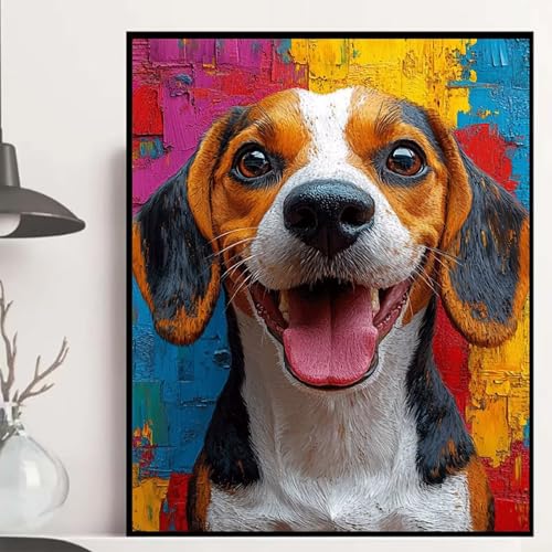 Hund Diamond Painting 60x80 cm, Tier Diamond Painting Erwachsene Anfänger 5D DIY Runder Vollbohrer Diamanten Malerei Mosaik Bastelset Erwachsene für Zimmer Deko, Geschenke für Frauen -hjw2508X1 Hund Diamond Painting 60x80 cm, Tier Diamond Painting Erwachsene Anfänger 5D DIY Runder Vollbohrer Diamanten Malerei Mosaik Bastelset Erwachsene für Zimmer Deko, Geschenke für Frauen -hjw2508X1 von HENJGWEG