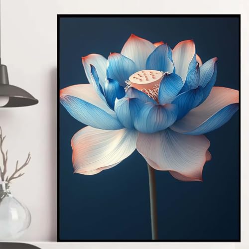 Lotus Diamond Painting 50x70cm, Blumen Diamond Painting Erwachsene Anfänger 5D DIY Runder Vollbohrer Diamanten Malerei Mosaik Bastelset Erwachsene für Zimmer Deko, Geschenke für Frauen -hjw25083Y Lotus Diamond Painting 50x70cm, Blumen Diamond Painting Erwachsene Anfänger 5D DIY Runder Vollbohrer Diamanten Malerei Mosaik Bastelset Erwachsene für Zimmer Deko, Geschenke für Frauen -hjw25083Y von HENJGWEG