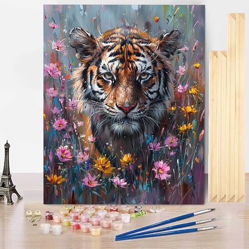 Malen Nach Zahlen Blume Malen Nach Zahlen Erwachsene mit Rahmen, Paint by Numbers Tiger Paint by Numbers Adult Inklusive 3 Pinsel und Acrylfarbe für Deko Wohnzimmer, Geschenke 40 X 50 CM -j2503Y8 Malen Nach Zahlen Blume Malen Nach Zahlen Erwachsene mit Rahmen, Paint by Numbers Tiger Paint by Numbers Adult Inklusive 3 Pinsel und Acrylfarbe für Deko Wohnzimmer, Geschenke 40 X 50 CM -j2503Y8 von HENJGWEG