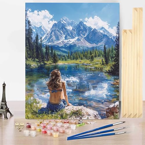 Malen Nach Zahlen Erwachsene Frau Malen Nach Zahlen mit Rahmen, Paint by Numbers Wald Painting by Numbers Bastelset Erwachsene mit 3 Pinseln und Acrylfarbe für Deko Wohnzimmer 30 X 40 CM -j25031D Malen Nach Zahlen Erwachsene Frau Malen Nach Zahlen mit Rahmen, Paint by Numbers Wald Painting by Numbers Bastelset Erwachsene mit 3 Pinseln und Acrylfarbe für Deko Wohnzimmer 30 X 40 CM -j25031D von HENJGWEG