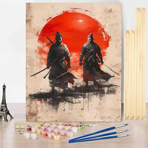 Malen Nach Zahlen Erwachsene Japanischer Samurai Malen Nach Zahlen mit Rahmen, Paint by Numbers Sonne Painting by Numbers Bastelset Erwachsene mit 3 Pinseln und Acrylfarbe für Deko 20 x 30 cm -j33R Malen Nach Zahlen Erwachsene Japanischer Samurai Malen Nach Zahlen mit Rahmen, Paint by Numbers Sonne Painting by Numbers Bastelset Erwachsene mit 3 Pinseln und Acrylfarbe für Deko 20 x 30 cm -j33R von HENJGWEG