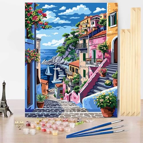 Malen Nach Zahlen Erwachsene Landschaft Malen Nach Zahlen mit Rahmen, Paint by Numbers Stadt Painting by Numbers Bastelset Erwachsene mit 3 Pinseln und Acrylfarbe für Zimmer Deko 100 X 135 CM -j3Z6 Malen Nach Zahlen Erwachsene Landschaft Malen Nach Zahlen mit Rahmen, Paint by Numbers Stadt Painting by Numbers Bastelset Erwachsene mit 3 Pinseln und Acrylfarbe für Zimmer Deko 100 X 135 CM -j3Z6 von HENJGWEG