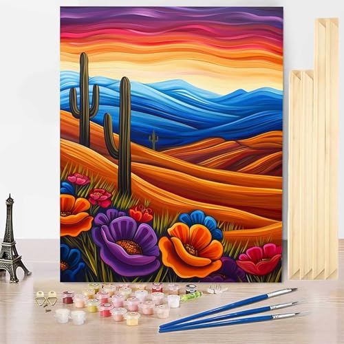 Malen Nach Zahlen Erwachsene Landschaft Malen Nach Zahlen mit Rahmen, Paint by Numbers Wüste Painting by Numbers Bastelset Erwachsene mit 3 Pinseln und Acrylfarbe für Deko Wohnzimmer 50 x 65 cm -j0349 Malen Nach Zahlen Erwachsene Landschaft Malen Nach Zahlen mit Rahmen, Paint by Numbers Wüste Painting by Numbers Bastelset Erwachsene mit 3 Pinseln und Acrylfarbe für Deko Wohnzimmer 50 x 65 cm -j0349 von HENJGWEG