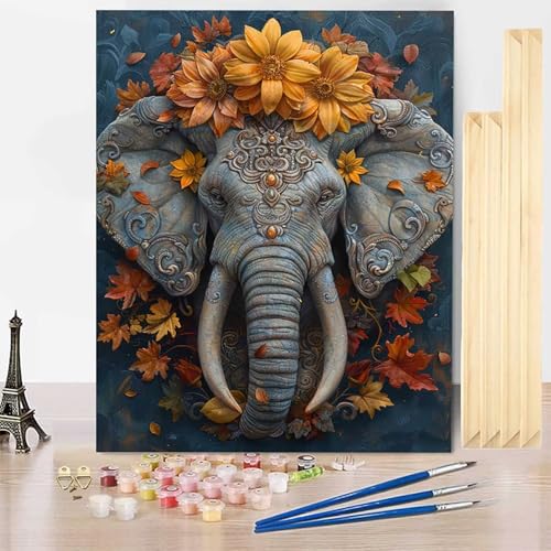 Malen Nach Zahlen Erwachsene Tier Malen Nach Zahlen mit Rahmen, Paint by Numbers Elefant Painting by Numbers Bastelset Erwachsene mit 3 Pinseln und Acrylfarbe für Deko Wohnzimmer 40 x 50 cm -j250316 Malen Nach Zahlen Erwachsene Tier Malen Nach Zahlen mit Rahmen, Paint by Numbers Elefant Painting by Numbers Bastelset Erwachsene mit 3 Pinseln und Acrylfarbe für Deko Wohnzimmer 40 x 50 cm -j250316 von HENJGWEG