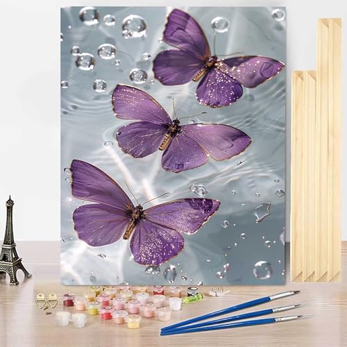 Malen Nach Zahlen Erwachsene Tier Malen Nach Zahlen mit Rahmen, Paint by Numbers Schmetterling Painting by Numbers Bastelset Erwachsene mit 3 Pinseln und Acrylfarbe für Zimmer Deko 50 x 65 cm -j36O Malen Nach Zahlen Erwachsene Tier Malen Nach Zahlen mit Rahmen, Paint by Numbers Schmetterling Painting by Numbers Bastelset Erwachsene mit 3 Pinseln und Acrylfarbe für Zimmer Deko 50 x 65 cm -j36O von HENJGWEG