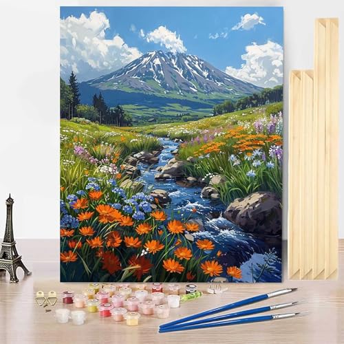Malen Nach Zahlen Erwachsene Wiese Malen Nach Zahlen mit Rahmen, Paint by Numbers Landschaft Painting by Numbers Bastelset Erwachsene mit 3 Pinseln und Acrylfarbe für Zimmer Deko 100 X 135 CM -j39Y Malen Nach Zahlen Erwachsene Wiese Malen Nach Zahlen mit Rahmen, Paint by Numbers Landschaft Painting by Numbers Bastelset Erwachsene mit 3 Pinseln und Acrylfarbe für Zimmer Deko 100 X 135 CM -j39Y von HENJGWEG