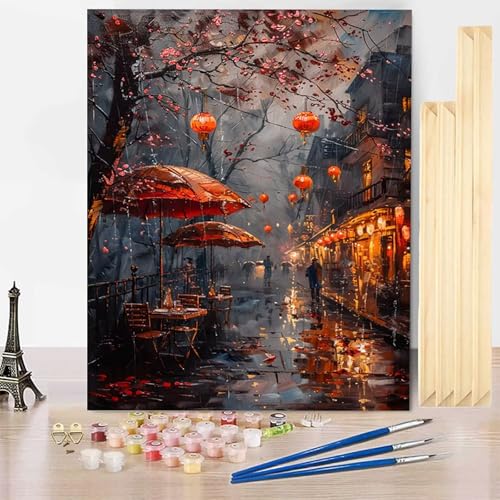 Malen Nach Zahlen London Malen Nach Zahlen Erwachsene mit Rahmen, Paint by Numbers Stadt Paint by Numbers Adult Inklusive 3 Pinsel und Acrylfarbe für Deko Wohnzimmer, Geschenke (100x135cm) -j2503OK von HENJGWEG