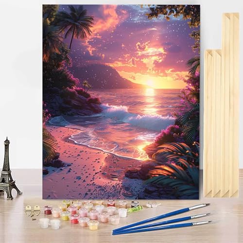Malen Nach Zahlen Strand Malen Nach Zahlen Erwachsene mit Rahmen, Paint by Numbers Sonnenuntergang Paint by Numbers Adult Inklusive 3 Pinsel und Acrylfarbe für Deko Wohnzimmer 100 x 135 cm -j2503IE Malen Nach Zahlen Strand Malen Nach Zahlen Erwachsene mit Rahmen, Paint by Numbers Sonnenuntergang Paint by Numbers Adult Inklusive 3 Pinsel und Acrylfarbe für Deko Wohnzimmer 100 x 135 cm -j2503IE von HENJGWEG
