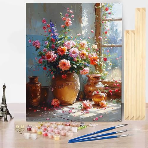 Malen Nach Zahlen Vase Malen Nach Zahlen Erwachsene mit Rahmen, Paint by Numbers Blume Paint by Numbers Adult Inklusive 3 Pinsel und Acrylfarbe für Deko Wohnzimmer, Geschenke 60 x 80 cm -j2503X4 Malen Nach Zahlen Vase Malen Nach Zahlen Erwachsene mit Rahmen, Paint by Numbers Blume Paint by Numbers Adult Inklusive 3 Pinsel und Acrylfarbe für Deko Wohnzimmer, Geschenke 60 x 80 cm -j2503X4 von HENJGWEG