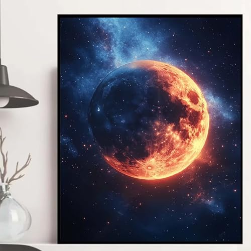Mond Diamond Painting 50x70 cm, Planet Diamond Painting Erwachsene Anfänger 5D DIY Runder Vollbohrer Diamanten Malerei Mosaik Bastelset Erwachsene für Zimmer Deko, Geschenke für Frauen -hjw250866 Mond Diamond Painting 50x70 cm, Planet Diamond Painting Erwachsene Anfänger 5D DIY Runder Vollbohrer Diamanten Malerei Mosaik Bastelset Erwachsene für Zimmer Deko, Geschenke für Frauen -hjw250866 von HENJGWEG
