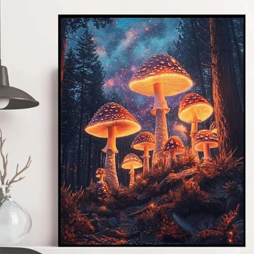 Pilz Diamond Painting 50x70cm, Sternenhimmel Diamond Painting Erwachsene Anfänger 5D DIY Runder Vollbohrer Diamanten Malerei Mosaik Bastelset Erwachsene für Zimmer Deko, Geschenke -hjw250889W7O Pilz Diamond Painting 50x70cm, Sternenhimmel Diamond Painting Erwachsene Anfänger 5D DIY Runder Vollbohrer Diamanten Malerei Mosaik Bastelset Erwachsene für Zimmer Deko, Geschenke -hjw250889W7O von HENJGWEG
