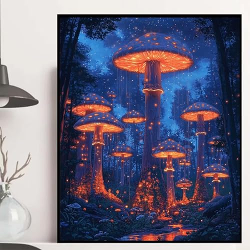 Pilz Diamond Painting 50×70cm, Verträumt Diamond Painting Erwachsene Anfänger 5D DIY Runder Vollbohrer Diamanten Malerei Mosaik Bastelset Erwachsene für Zimmer Deko, Geschenke für Frauen -hjw25088D Pilz Diamond Painting 50×70cm, Verträumt Diamond Painting Erwachsene Anfänger 5D DIY Runder Vollbohrer Diamanten Malerei Mosaik Bastelset Erwachsene für Zimmer Deko, Geschenke für Frauen -hjw25088D von HENJGWEG