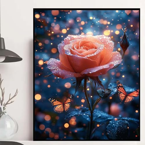 Rose Diamond Painting 100x135cm, Schmetterling Diamond Painting Erwachsene Anfänger 5D DIY Runder Vollbohrer Diamanten Malerei Mosaik Bastelset Erwachsene für Zimmer Deko, Geschenke -hjw25083IY90 Rose Diamond Painting 100x135cm, Schmetterling Diamond Painting Erwachsene Anfänger 5D DIY Runder Vollbohrer Diamanten Malerei Mosaik Bastelset Erwachsene für Zimmer Deko, Geschenke -hjw25083IY90 von HENJGWEG