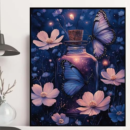 Schmetterling Diamond Painting 50×70cm, Chrysantheme Diamond Painting Erwachsene Anfänger 5D DIY Runder Vollbohrer Diamanten Malerei Mosaik Bastelset Erwachsene für Zimmer Deko, Geschenke -hjw2508XH Schmetterling Diamond Painting 50×70cm, Chrysantheme Diamond Painting Erwachsene Anfänger 5D DIY Runder Vollbohrer Diamanten Malerei Mosaik Bastelset Erwachsene für Zimmer Deko, Geschenke -hjw2508XH von HENJGWEG