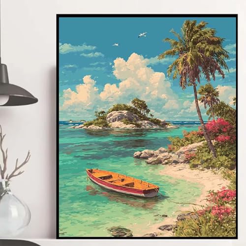 Strand Diamond Painting 30x40 cm, Landschaft Diamond Painting Erwachsene Anfänger 5D DIY Runder Vollbohrer Diamanten Malerei Mosaik Bastelset Erwachsene für Zimmer Deko, Geschenke -hjw25085N56M Strand Diamond Painting 30x40 cm, Landschaft Diamond Painting Erwachsene Anfänger 5D DIY Runder Vollbohrer Diamanten Malerei Mosaik Bastelset Erwachsene für Zimmer Deko, Geschenke -hjw25085N56M von HENJGWEG