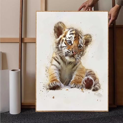 Tier Diamond Painting XXL 30 x 40 cm, Crystal Art Tiger Diamond Painting Erwachsene 5D DIY Mosaikherstellung Stickerei Kreuzstich Malerei Kits für Zimmer Deko Wohnzimmer, Geschenke für Frauen -h25144 Tier Diamond Painting XXL 30 x 40 cm, Crystal Art Tiger Diamond Painting Erwachsene 5D DIY Mosaikherstellung Stickerei Kreuzstich Malerei Kits für Zimmer Deko Wohnzimmer, Geschenke für Frauen -h25144 von HENJGWEG