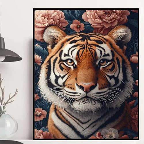 Tiger Diamond Painting 90×120cm, Blumen Diamond Painting Erwachsene Anfänger 5D DIY Runder Vollbohrer Diamanten Malerei Mosaik Bastelset Erwachsene für Zimmer Deko, Geschenke für Frauen -hjw2508UD Tiger Diamond Painting 90×120cm, Blumen Diamond Painting Erwachsene Anfänger 5D DIY Runder Vollbohrer Diamanten Malerei Mosaik Bastelset Erwachsene für Zimmer Deko, Geschenke für Frauen -hjw2508UD von HENJGWEG