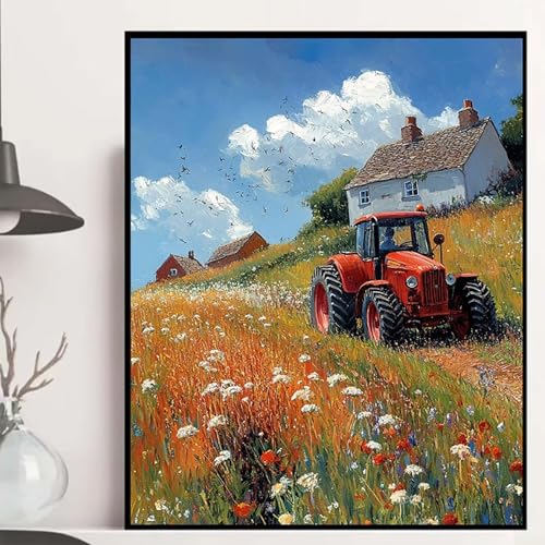 Traktor Diamond Painting 50x70cm, Bauernhof Diamond Painting Erwachsene Anfänger 5D DIY Runder Vollbohrer Diamanten Malerei Mosaik Bastelset Erwachsene für Zimmer Deko, Geschenke für Frauen -hjw25085L Traktor Diamond Painting 50x70cm, Bauernhof Diamond Painting Erwachsene Anfänger 5D DIY Runder Vollbohrer Diamanten Malerei Mosaik Bastelset Erwachsene für Zimmer Deko, Geschenke für Frauen -hjw25085L von HENJGWEG