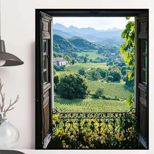 Wiese Diamond Painting 40×50cm, Natur Diamond Painting Erwachsene Anfänger 5D DIY Runder Vollbohrer Diamanten Malerei Mosaik Bastelset Erwachsene für Zimmer Deko, Geschenke für Frauen -hjw2508QS von HENJGWEG