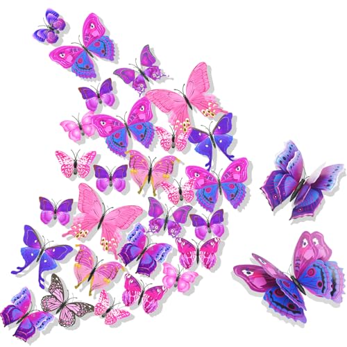 3D Schmetterlinge Wanddeko Schmetterling Deko Wandaufkleber Schmetterlinge Wandtattoo Butterfly Dekoration Abnehmbare Wandaufkleber Heimdeko Schlafzimmer Kinderzimmer Deko lila 3D Schmetterlinge Wanddeko Schmetterling Deko Wandaufkleber Schmetterlinge Wandtattoo Butterfly Dekoration Abnehmbare Wandaufkleber Heimdeko Schlafzimmer Kinderzimmer Deko lila von HENOUXIANG