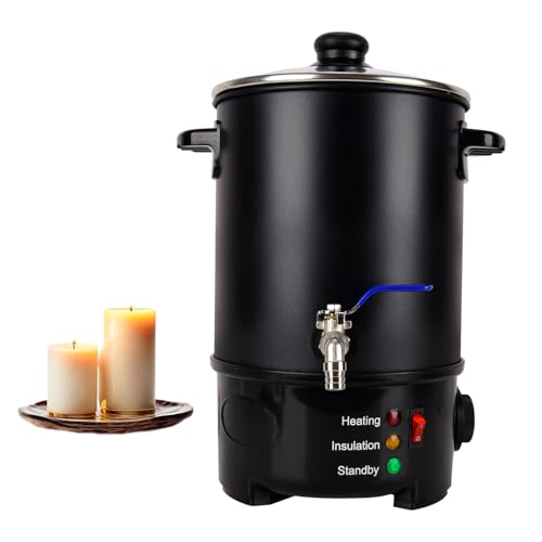 HENYEER Wachsschmelzer für die Kerzenherstellung, 6L elektrischer großer Wachsschmelztopf, DIY Kerzenherstellung Set, schnelle Heizung Kerzenwachs Schmelztopf mit Antihaft-Topf, Temperaturregler HENYEER Wachsschmelzer für die Kerzenherstellung, 6L elektrischer großer Wachsschmelztopf, DIY Kerzenherstellung Set, schnelle Heizung Kerzenwachs Schmelztopf mit Antihaft-Topf, Temperaturregler von HENYEER