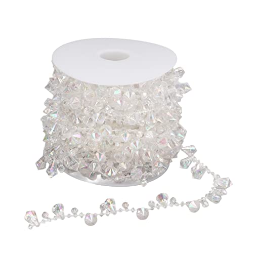 11 Yards Kristallperlen-Kettenbesatz von der Rolle, Acryl-Kristallperlen Diamant-Girlandenstränge Strass von Rolle Hochzeitsdekorationen Partydekoration 11 Yards Kristallperlen-Kettenbesatz von der Rolle, Acryl-Kristallperlen Diamant-Girlandenstränge Strass von Rolle Hochzeitsdekorationen Partydekoration von HERCHR