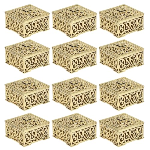 12 Stück Hochzeit Geschenkbox Süßigkeiten Kasten Gastgeschenke Schachtel, Süßigkeiten Kasten Taufe Gastgeschenke Schachtel, Süßigkeiten Tasche Gastgeschenk Box Für Hochzeit Geburtstag Baby Shower von HERCHR
