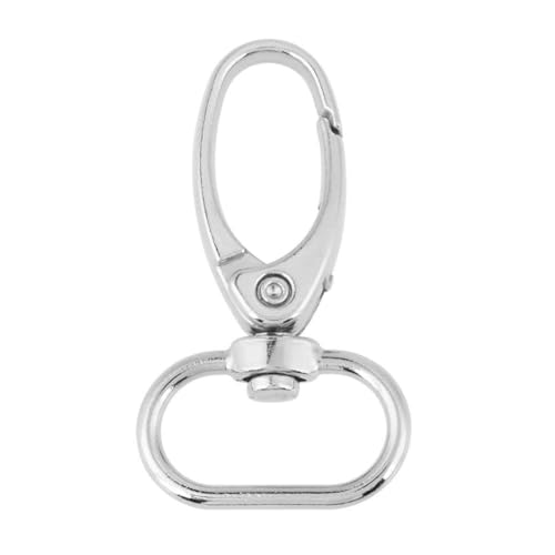 20 Stück Drehbare Karabinerverschlüsse Und Schlüsselringringe, 360 Grad Drehbar Trigger Snap Karabinerhaken Naehen, Karabiner Schlüsselanhänger Schlüsselringe Edelstahl, Schlüsselanhänger Zum Basteln von HERCHR