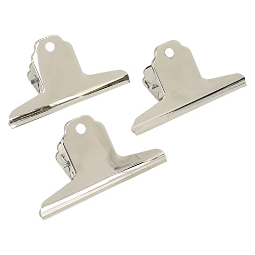 3 Stück Metall-Scharnier-Clips, große Binder-Büroklammern, Chip-Clips, Taschen-Clips, Lebensmittel-Clips, Bulldoggen-Clips, luftdichter Verschluss-Clip für Lebensmitteltüten, Bilder, Fotos, Kunsthandw von HERCHR