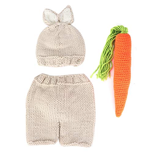 3 Stück Neugeborene Fotografie Outfits Junge, Kaninchen Baby Häkeln Kostüm für Jungen Mädchen Fotografie von HERCHR