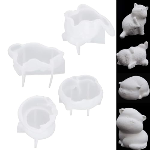 4 Stück Kätzchen Kerzenform, Katzenform 3D Tierharzformen Silikonformen Epoxidgussformen für Kerze, Fondant, Seife 4 Stück Kätzchen Kerzenform, Katzenform 3D Tierharzformen Silikonformen Epoxidgussformen für Kerze, Fondant, Seife von HERCHR