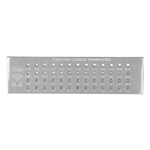 52 Runde Löcher Draht Drawplate 0.26-4.10 mm Wolfram-Vergaser Schmuck Draht Drawplate Tragbare Schmuckwerkzeuge poliertes glattes Loch poliertes Loch 52 Runde Löcher Draht Drawplate 0.26-4.10 mm Wolfram-Vergaser Schmuck Draht Drawplate Tragbare Schmuckwerkzeuge poliertes glattes Loch poliertes Loch von HERCHR