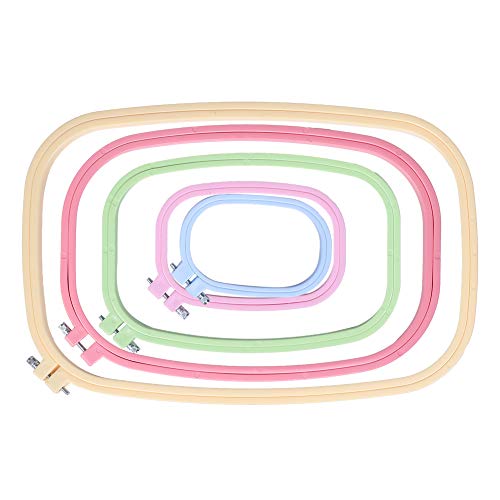 5pcs Stickereien, Quadrat -Kreuzstich Hoop Multi -Farbe wiederverwendbare ABS -Kunststoff -Rahmen -DIY -Werkzeuge zum Aufhängen kreativer Dekoration 5pcs Stickereien, Quadrat -Kreuzstich Hoop Multi -Farbe wiederverwendbare ABS -Kunststoff -Rahmen -DIY -Werkzeuge zum Aufhängen kreativer Dekoration von HERCHR