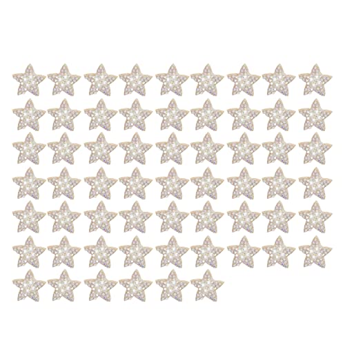 60 Stück Strass-Sterne-Applikationen, Glänzende Kunstperlen-Stern-Aufnäher Zum Aufbügeln, Strass-Sterne, Glitzernde Kristall-Aufnäher, Mehrzweck-Aufnäher Zum Aufnähen Für Taschen, Schuhe, Kleidung von HERCHR