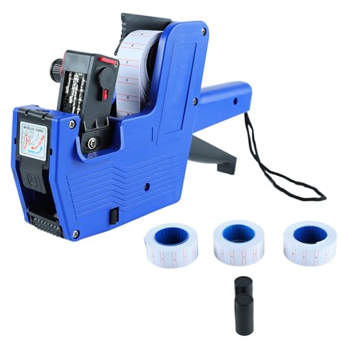 8 Ziffernpreis -Etikett -Label -Waffe mit 3 Rollenetikettspapier und 2 Tintenrädern, Handheld -Label für den Einzelhandel, Lebensmittel, Büro, Geschäft, Waren, Clear Print 8 Ziffernpreis -Etikett -Label -Waffe mit 3 Rollenetikettspapier und 2 Tintenrädern, Handheld -Label für den Einzelhandel, Lebensmittel, Büro, Geschäft, Waren, Clear Print von HERCHR