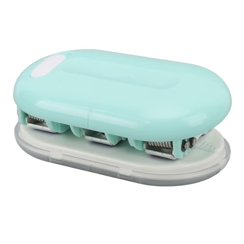 Bindungsmaschine, 3 Loch Puncher für Bindemittel, 3 Loch Puncher DIY Mini Handheld Paper Punch Lose Leaf Manual Stanzmaschine für Heimwohnheimbüro (Grün) von HERCHR