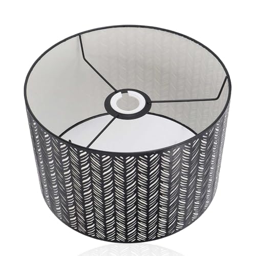 Dekorativer Trommel-Lampenschirm, Metall-Trommel-Lampenschirm, Hohles Muster, Große Lampenschirme, Ersatz-Lampenabdeckung, E27, E14-Lichtschirm Für Tisch, Boden, Deckenleuchte, Schwarz Dekorativer Trommel-Lampenschirm, Metall-Trommel-Lampenschirm, Hohles Muster, Große Lampenschirme, Ersatz-Lampenabdeckung, E27, E14-Lichtschirm Für Tisch, Boden, Deckenleuchte, Schwarz von HERCHR