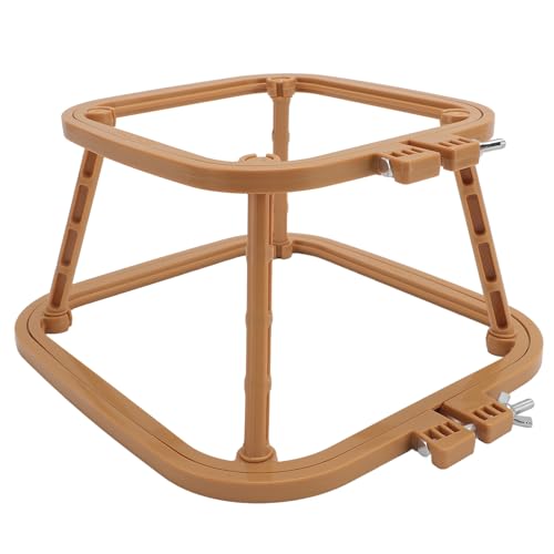 Doppelschicht Stickerei Hoop, Stich -Rahmenständer einstellbare integrierte Abs -Nadelhalter Cross Stitch Rack wiederverwendbares Nähnadel für das Nähen von Stoffmalereien (Khaki) von HERCHR