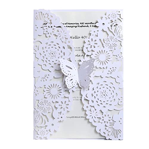 10 Stück Einladungskarten Hochzeit, Geschnitzte Hochzeitseinladungskarten, Hochzeitseinladung, Spitze Glückwunsch Einladung Karten Für Hochzeit, Brautdusche, Babyparty, Geburtstag 10 Stück Einladungskarten Hochzeit, Geschnitzte Hochzeitseinladungskarten, Hochzeitseinladung, Spitze Glückwunsch Einladung Karten Für Hochzeit, Brautdusche, Babyparty, Geburtstag von HERCHR