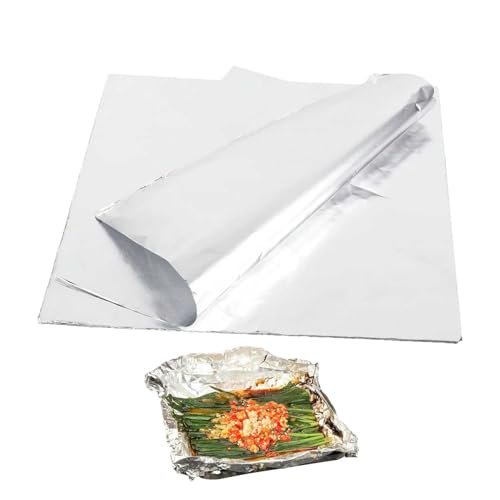 HERCHR 100 Stück Aluminiumfolie, verdickte Zinnfolie Geschenkpapier für BBQ Barbecue Home Cooking Backen 12x12 Zoll HERCHR 100 Stück Aluminiumfolie, verdickte Zinnfolie Geschenkpapier für BBQ Barbecue Home Cooking Backen 12x12 Zoll von HERCHR