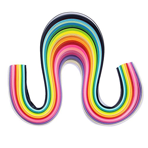 HERCHR 320 Streifen DIY-Quilling-Papier, Quilling-Papierstreifen 5 Mm, Papier-Quilling-Set, DIY-Quilling-Papier, Breite 5 Mm, 26 Farben Quilling-Papier, DIY-Handwerk, Origami-Papier, Breite 5 Mm von HERCHR