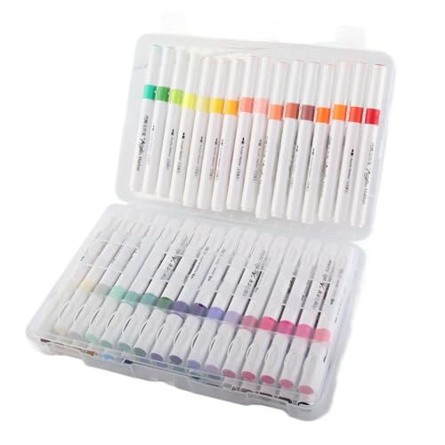 HERCHR Acrylfarbenstifte Marker, starke Abdeckung Schnell trocken wasserdichte Graffiti -Marker für Glas Metallholz Holz Canvas Keramik Gesteinsmalereien (48 Farben) von HERCHR