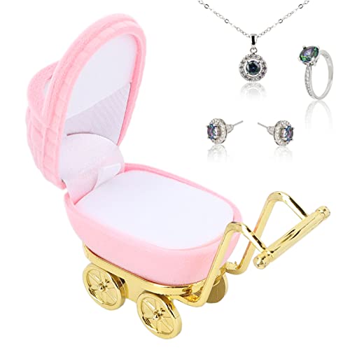 HERCHR Baby -Kutschen -Schmuckschatulle, süße Schmuck Keepsake Box für Home Decoration (Rosa) von HERCHR