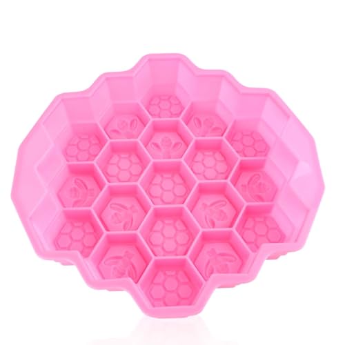 HERCHR Bienenwachs-Kuchenform, 19 Mulden, Silikon-Bienen-Honig-Seifenform, Flexible Süßigkeiten-Schokoladen-Backformen Für Selbstgemachte Kuchendekoration von HERCHR